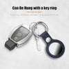 4 Pack PU Leather AirTag Holders with Metal Snap Keyring