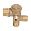 Air Compressor Valve Replacement Components Brass 4 Way Double Pipe