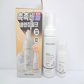 블랑네이처 버블 클렌징밀크, 150ml, 1개 Blanc Nature Bubble Cleansing Milk, 150ml, 1 piece, 180ml × 2개
