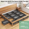 Kitstorack 2Pack Height-adjustable Under Bed Storage with Wheels, Under Bed