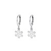 SLUYNZ 925 Sterling Silver Snowflake Dangle Earrings for Women Snowflake