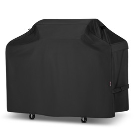 Unicook Grill Cover 65 Inch for Outdoor Grill, Heavy Duty Waterproof BBQ Cover with Side Handles and Air Vents, Weather Resistant, Compatible with Weber Charbroil Nexgrill Kenmore Gas BBQs, Black