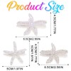 BARTOSI Starfish Hair Clips Gold Pearl Hair Barrettes Mermaid Hair