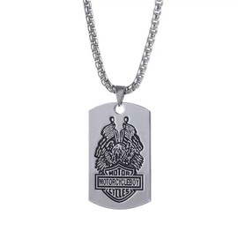 Hanayaka Dog Tag Necklace, Men's, Popular Accessories, Stainless Steel Pendant, Hypoallergenic, Popular, Gift, Birthday