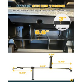 Trumgeta Glove Box Organizer Fit for 2024 2025 2026 Toyota Tacoma Glove Box Compartment Insert Storage Divider 4th Gen Tacoma Accessories