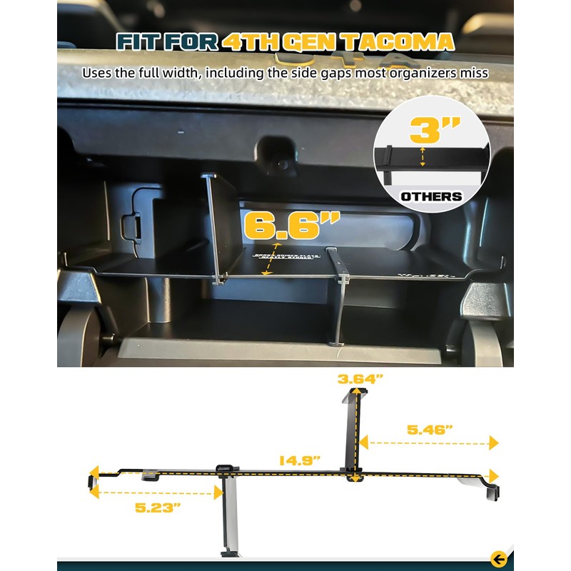 Trumgeta Glove Box Organizer Fit for 2024 2025 2026 Toyota
