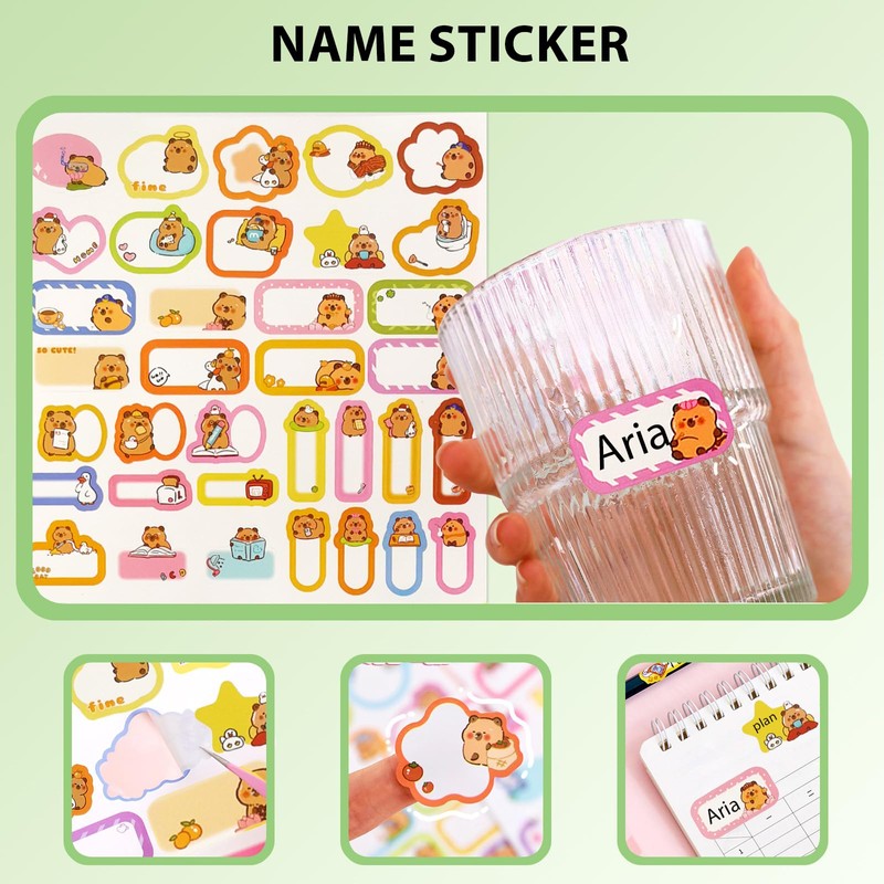 10 PCS Capybara Plastic Folders for Document, A4,Letter Size File