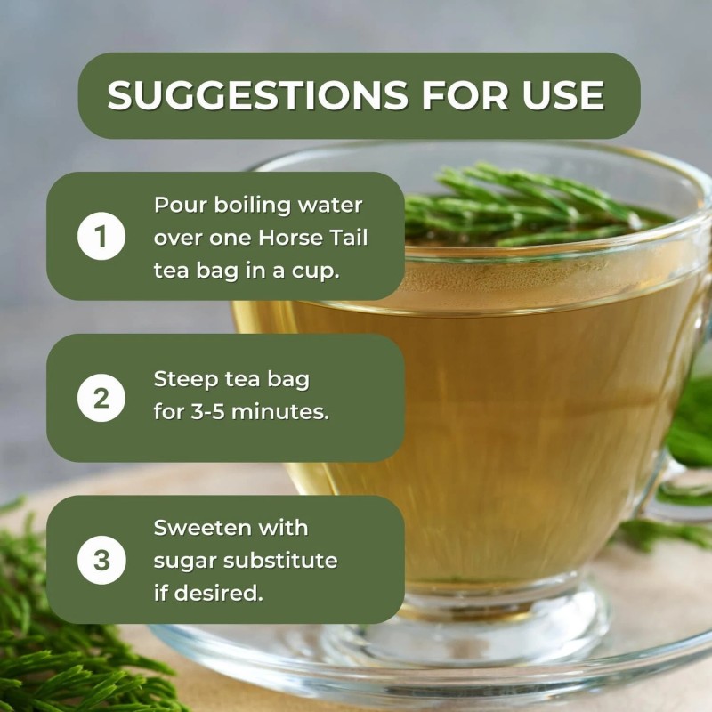 Hanan Horsetail Tea Hojas de Cola de Caballo 100 Teabags