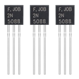 ALLECIN 2N5088 BJT Transistor 0.05A 30V 2N5088G 2N5088BU NPN Power Silicon Transistors 0.05 Amp 30 Volt TO-92 (Pack of 20pcs)