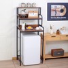 TDLEAYYD 3-Tier Mini Fridge Shelf, Free Standing Kitchen Storage Shelf