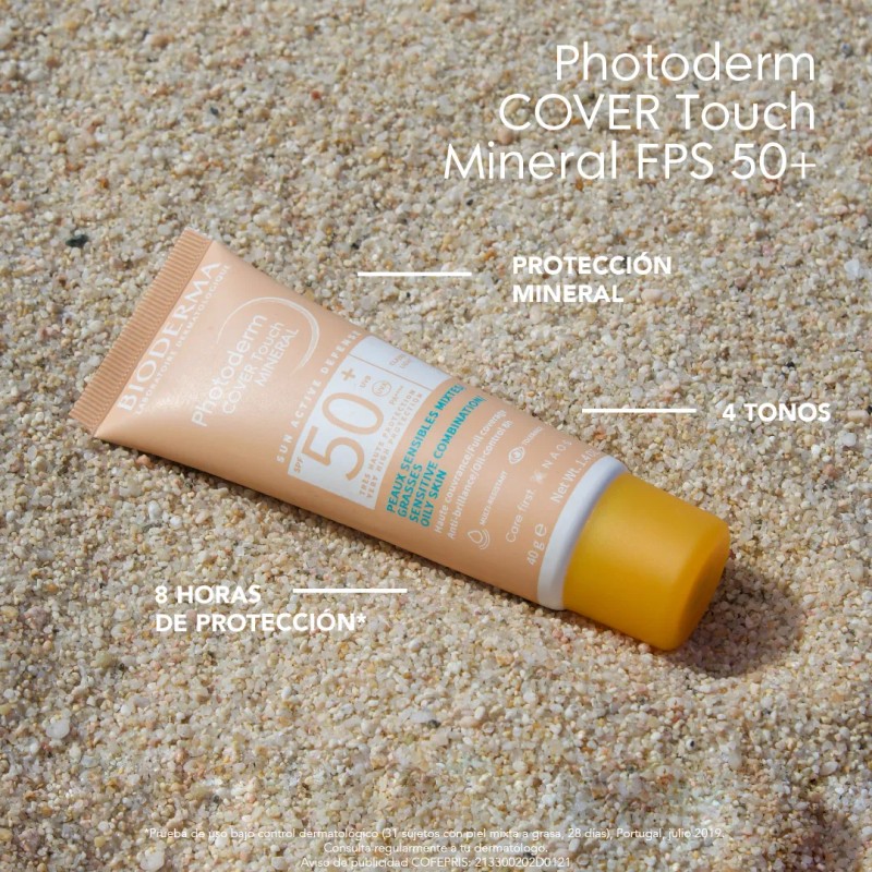 Bioderma Photoderm Cover Touch Spf50+ Tono Dorado, 40 Ml