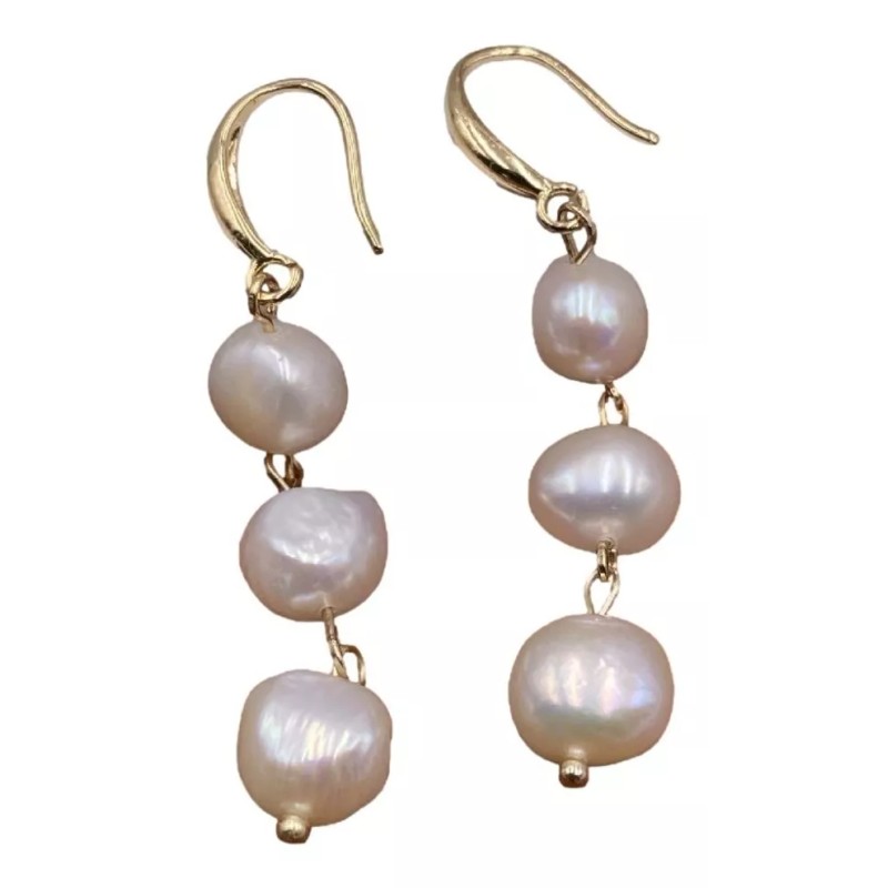 TENDER LIHOME Aretes Largos De Perlas Naturales Cultivadas Mujer Colgantes