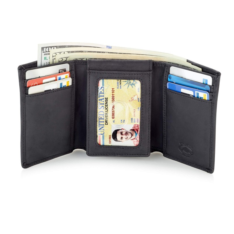 Stealth Mode Trifold Wallet - RFID Blocking Wallet with Flip