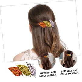 OATIPHO Elegant Rhinestone Leaf Hairpin Clip for Women Chic Hair Adornment Comfortable for Daily Use for Weddings Parties and Special Occasions Beautiful Hair Accessory