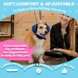 PROHEAR Dog Ear Muffs Hearing Protection for Dogs, NRR 28dB Noise Cancelling Headphones, Easy to Adjust Dog Hearing Protection Earmuffs for Thunder, Hunting, Tourism, Cars, Racing, Large, Blue