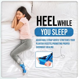 Plantar Fasciitis Night Splint, Upgraded Plantar Fasciitis Brace for Plantar Fasciitis Relief, Foot Drop and Achilles Tendonitis Brace. Night Splint for Plantar Fasciitis Women & Men, Blue