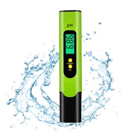 Justmetr PH Meter, Digital PH Tester Pen for Water, 0.01 High Precision Water Quality Tester with ATC Function, Backlight and 3 Calibration Powders, for Aquarium, Drinking Water and Pool