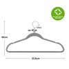 Clothes Hangers, Pack of 30 Velvet Grey Hangers with 360°