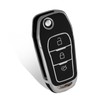 WORCAS Silver 3 Button Premium Soft TPU Key Fob Cover