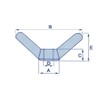 20MM Stainless Steel High Type Wing Nut - Bolt Screw