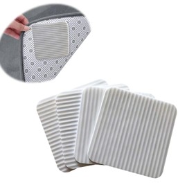 Anti Slip Rug Grips, 4Pack Rug Grippers for Wooden & Laminate Floors, Vacuum Tech Mat Grips For Rugs & Carpet, Non Slip Rug Underlay For Hard Floors, Washable & Reusable Carpet Holder Grip Pad