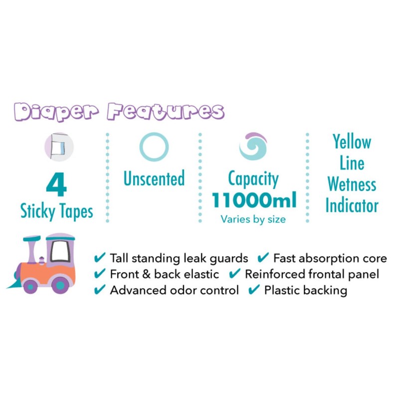 Rearz - Critter Caboose Brief Adult Printed Diapers Sample -