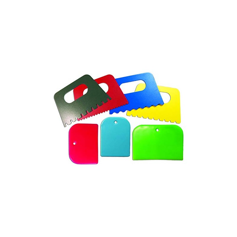 ROYLCO R5451 3 by 5-Inch Paint Scrapers, 4 Designs, 7-count