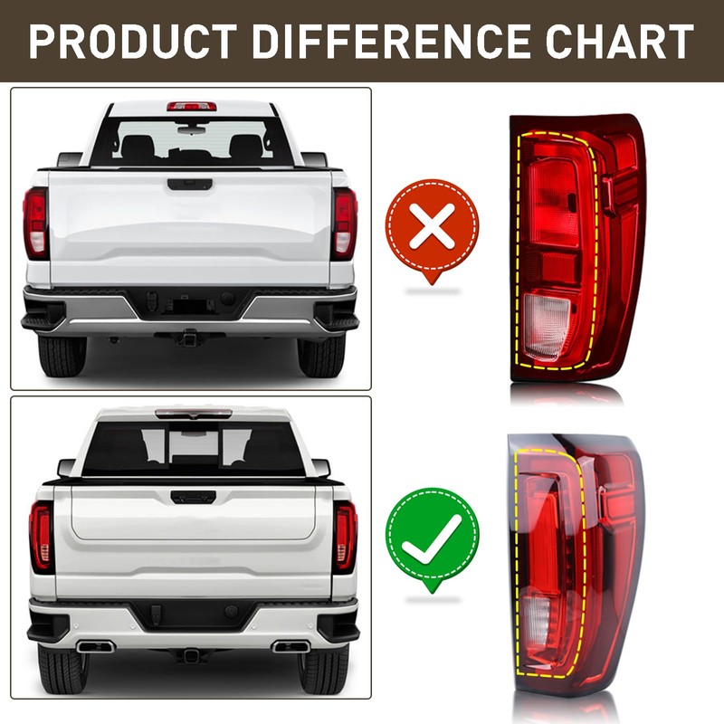 Duolctrams LED Type Tail Light Rear Lamp Assembly Right Passenger