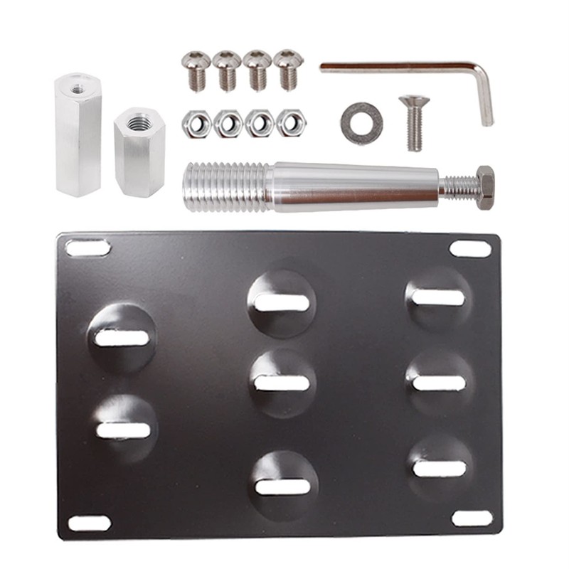 ANTUKO Front Bumpe License Plate Tow Hook Mount Bracket Replacement