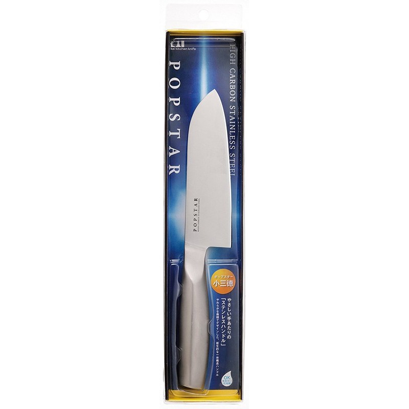 Kai Corporation AB5113 High Carbon Stainless Steel Santoku Knife, 5.7