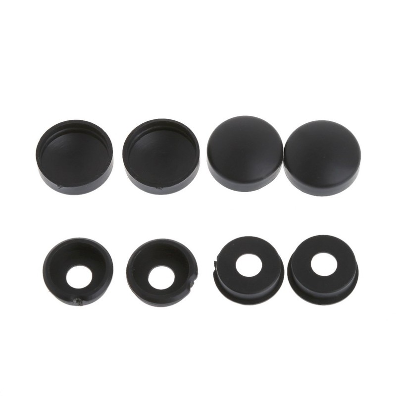 BOGEEL 8Pcs/Set Black Security- License Plate Frame Mounting Screw Bolts