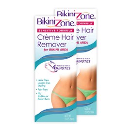 Bikini Zone Crème Hair Remover for Intimate Areas, 2 Oz, 2 Pack