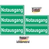 seemy Emergency Exit Sign, Pack of 5, Premium Stickers, 24