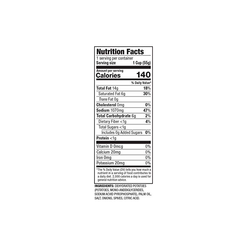Haddar Gluten Free Original Instant Mashed Potatoes 1.94oz (12 Pack),