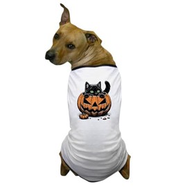 CafePress Pumpkin Cat Dog T Shirt Dog T-Shirt, Pet Clothing, Funny Dog Costume