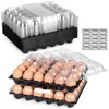 HANSGO Plastic Empty Egg Cartons, 15-Pack, Clear Storage Container with