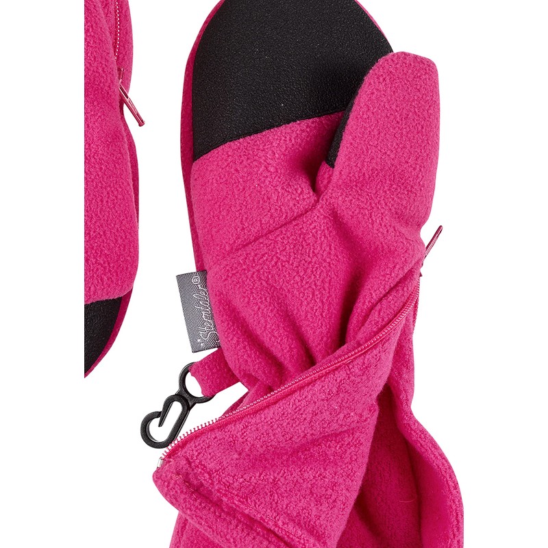 Sterntaler Gauntlet Gloves with Side Zip (Stulpen-handschuh) - magenta Plain,