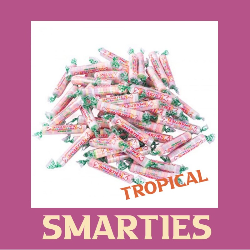 Smarties – Tropical Smarties –2 POUND - Smarties Candy Rolls
