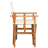 Solid Acacia Wood Director Chair in Brown and Cream 100%