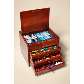 DMC Petite Decorative Wooden Chest With Assortment Pack (120 Skeins of The Hygge Assortment Pack)