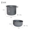 NINEHILLS Cooker Set, 2 Pieces, 130 Pot, Cup, Camping Cooker,