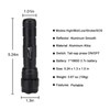 ULTRAFIRE WF-502B Mini LED Flashlight 1000 Lumens 5 Modes Tactical