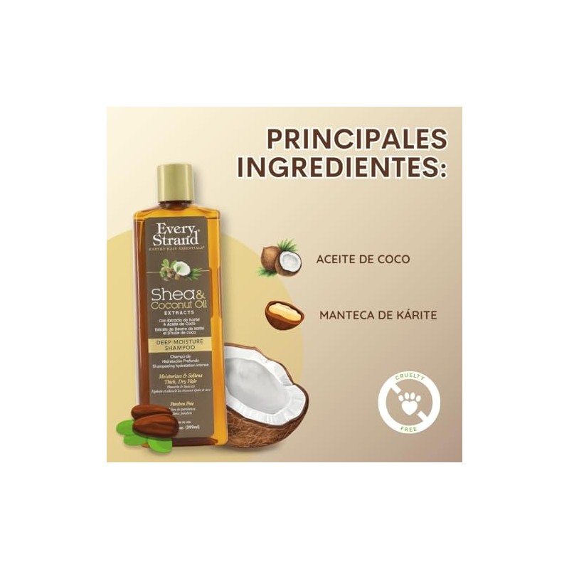 Every Strand Shampoo de Hidratacion Profunda Karite y Aceite de