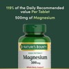 Nature's Bounty Magnesium Supplements 500mg Tablets, Support Bone & Muscle