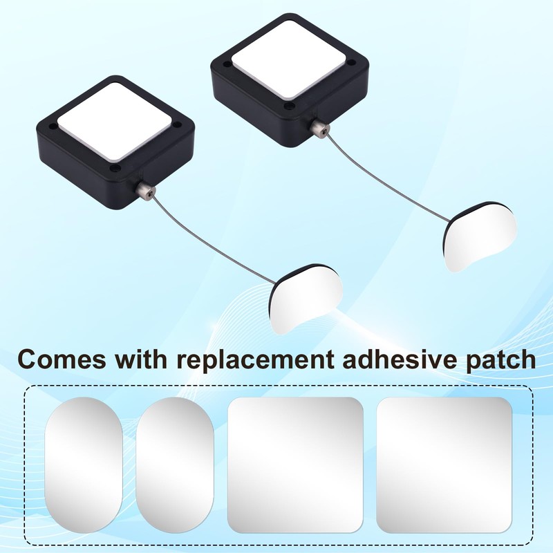 BOXOB 2pcs Retractable Remote Control Tether Locks, 6.56ft Adjustable Security