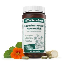 The Nutri Store - Nasturtium Horseradish Capsules - 180 Capsules - with Acerola & Vitamin C - Made in Germany