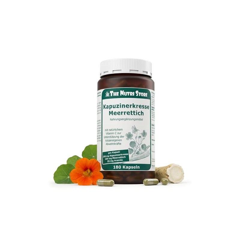 The Nutri Store - Nasturtium Horseradish Capsules - 180 Capsules