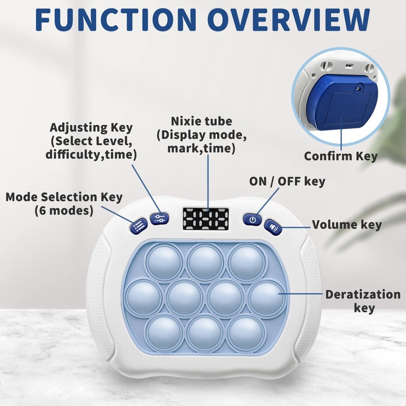 Intoypad Pop Game Light Up Fidget Toy for Kids, 6