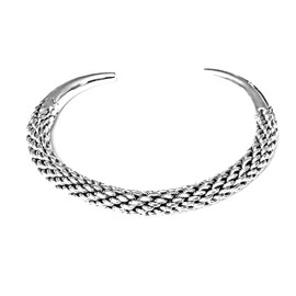 Treasure Bay Men's Solid Sterling Silver Bangle Bracelet