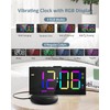 Loud Alarm Clocks for Heavy Sleepers, RGB Digital Clock with